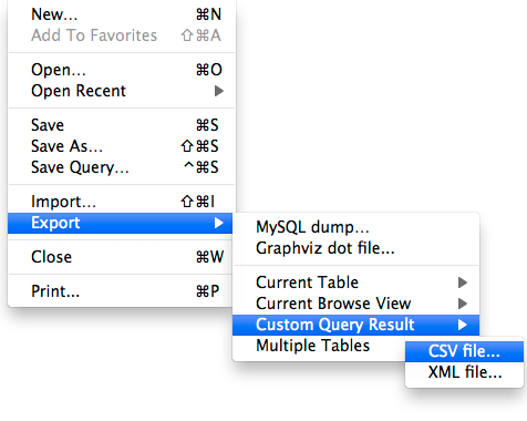 Export your query result to a CSV file